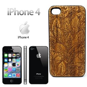Boho Floral Rangoli Henna Hand-Carved Wooden iPhone 4 Case Melrose Trading Post